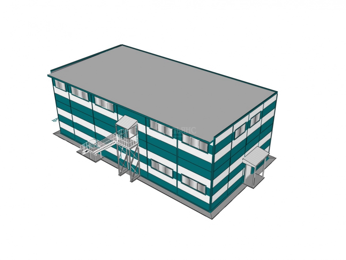 3D визуализация Торговый Центр из сэндвич-панелей - фото 8