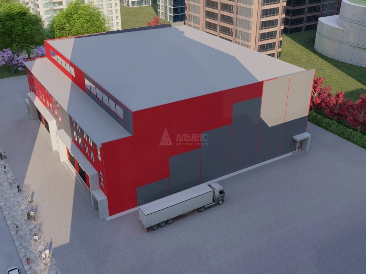 3D визуализация Склад-ангар из сэндвич-панелей - фото 9