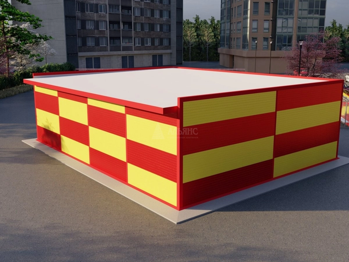 3D визуализация Магазин из сэндвич-панелей - фото 3