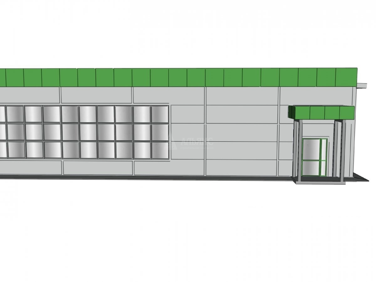 3D визуализация Магазин из сэндвич-панелей - фото 3