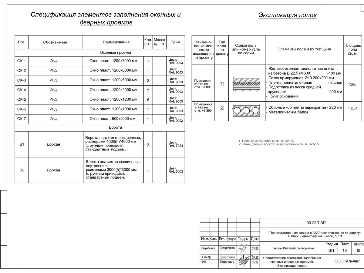 Планировка Производственное здание с АБК из сэндвич-панелей -  фото 7