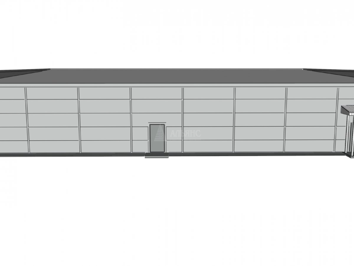 3D визуализация Магазин из сэндвич-панелей - фото 5