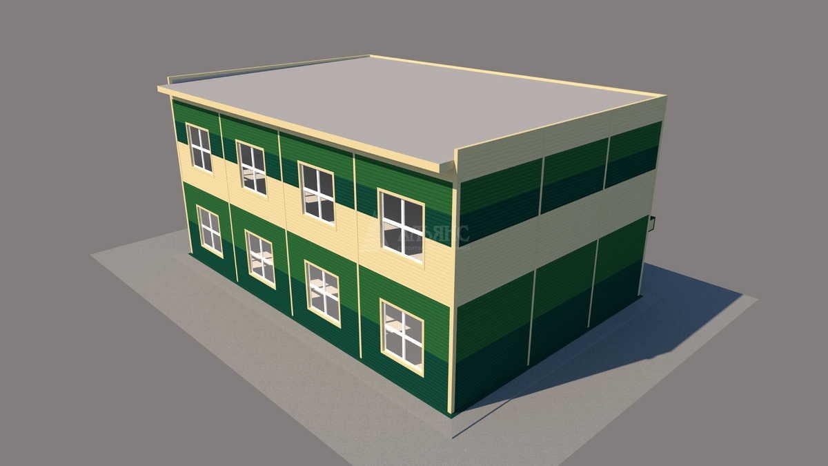 3D визуализация Офис из сэндвич-панелей - фото 17